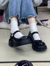 茯見(jiàn)厚底小皮鞋女2025新款日系jk制服配裙子增高樂(lè)福鞋單鞋黑色工作鞋 【亮光黑】37(偏小建議拍大一碼) 曬單實(shí)拍圖