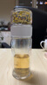 繁簡(jiǎn)茶水分離杯玻璃杯水杯茶杯男女士泡茶杯子企業(yè)團購定制刻字LOGO 槍灰色+杯套杯刷 300ml 曬單實(shí)拍圖