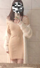 蝶嬌諾（DIEJIAONUO）連衣裙子秋季女茶系穿搭女套裝純欲風(fēng)辣妹初戀溫柔慵懶風(fēng)超仙顯瘦 針織外套+針織連衣裙 S 曬單實(shí)拍圖