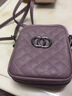 KOFTA品牌 時(shí)尚百搭mini女包手機包新款真皮菱格單肩斜挎包多功能禮物 香芋紫 曬單實(shí)拍圖