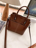 CALWAN KEODH水桶包包女包斜挎包牛皮高級感單肩通勤手提包生日新年禮物送女友 【咖啡色】輕奢時(shí)尚百搭實(shí)用走心女生閨蜜 曬單實(shí)拍圖