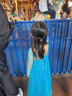 憶愛愛莎公主裙夏季冰雪奇緣女童連衣裙艾莎裙子拖地裙兒童節(jié)演出服 藍色亮片裙短款 120 (建議身高110-120cm) 曬單實拍圖