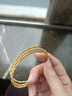 御漪金店同款沙金爆閃蹦迪珠三圈手鐲開(kāi)口女彈簧記憶手鏈素圈鐲子 蹦迪珠三圈手鐲（記憶開(kāi)口回彈） 曬單實(shí)拍圖