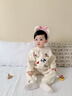 七樂(lè )豆嬰兒保暖連體衣服秋冬季加絨哈衣男女寶寶加厚外出服長(cháng)袖爬服睡衣 杏色 80cm (身高73-80cm 體重18-22斤) 曬單實(shí)拍圖