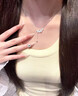 老鳳祥輕奢足銀999純銀項鏈女款女生紀念日生日禮物送女朋友老婆 【時(shí)尚百搭】【親膚純銀】【品牌禮盒+證書(shū)書(shū)】 曬單實(shí)拍圖