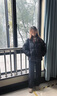 咪小主 麥穗雪尼爾闊腿褲女秋冬高腰保暖休閑褲韓版褲子外穿小個(gè)子直筒 黑色（加絨） 均碼(80-140斤) 曬單實(shí)拍圖