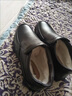 啄木鳥(niǎo)皮鞋頭層牛皮棉鞋冬季加絨保暖真皮中老年爸爸冬加厚防滑棉鞋 63802黑色 41 曬單實(shí)拍圖