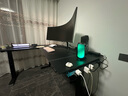 智芯轉(zhuǎn)角電動升降桌電腦桌臺式辦公桌L型家用拐角皮面書桌總裁桌X8 曬單實拍圖