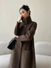 皮爾卡丹雙面羊絨大衣女中長(cháng)款2025秋季咖色高奢山羊絨寬松斗篷型毛呢外套 M116-125斤 均碼 秋葵綠 2439 曬單實(shí)拍圖