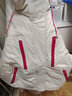 唐獅羽絨服情侶款冬撞色拉鏈工裝連帽一手長(cháng)情侶裝 女款希臘白 M 曬單實(shí)拍圖