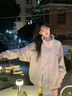 蜜樂(lè )奇日系復古設計感工裝外套女秋冬新款寬松百搭情侶休閑沖鋒衣棒球服 杏色 有里布 L 105-120斤 曬單實(shí)拍圖