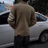 羅蒙（ROMON）百搭純色拉鏈開(kāi)衫男針織衫春秋季爆款修身毛衣外套男立領(lǐng)半高外搭 灰色 XL 曬單實(shí)拍圖
