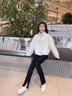 矜持范棒球服外套女秋冬新款2025學(xué)生加絨寬松慵懶百搭短款夾克立領(lǐng)上衣 白色春秋 薄款 S 90 曬單實(shí)拍圖