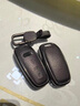 泉創(chuàng  )輕奢奧迪羊皮汽車(chē)鑰匙套適用a6l/q7q8全包a4l/a8l高檔男殼扣q5la3 深幽黑【方扣】法國山羊皮 曬單實(shí)拍圖