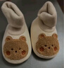 貝瑞加（Babyprints）寶寶地板襪兒童室內早教學(xué)步襪套保暖隔涼腳套學(xué)走路襪子 企鵝M 曬單實(shí)拍圖