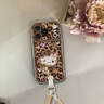 雅好（Yagoo）適用蘋果17pro手機殼iphone17promax新款女16pro創(chuàng)意15pro卡通14pro油畫13豹紋貓帶掛繩防摔全包套 豹紋油畫抱抱貓棕【短款手腕掛繩】古董白 iPhone1 曬單實拍圖