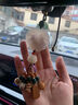 卡麗蒂（KALIDI）汽車(chē)掛件車(chē)內吊飾高檔白玉髓貔貅平安符新車(chē)禮物車(chē)載后視鏡吊墜 【升級款福旺貔貅】白玉髓-蓮花平安福穗子【帶證書(shū)】 曬單實(shí)拍圖