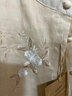 GIOIO2025年夏季新品復古文藝刺繡棉麻襯衫女拼接歐根紗襯衣中國風上衣 卡其色 M 曬單實拍圖