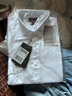 G2000商場(chǎng)同款棉質(zhì)混紡親膚斜紋長(cháng)袖襯衫 白色 M/05 曬單實(shí)拍圖