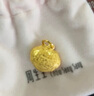 周生生七夕黃金吊墜 足金長命鎖寶寶周歲 不含項鏈09300P 計價 7.2克 曬單實拍圖