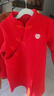 Classic Teddy精典泰迪童裝女童連衣裙兒童國(guó)風(fēng)拜年服中小童毛呢長(zhǎng)裙 大紅 140  曬單實(shí)拍圖