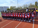 卡瓦拉（KAWALA）童裝男女童套裝兒童春秋裝運動休閑拉鏈外套幼兒園小學(xué)生校服班服 紅色兩件套 150碼（建議身高140CM） 曬單實拍圖