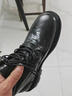 普步仕品牌真皮馬丁靴男新款冬季潮流時(shí)尚短靴加絨保暖棉鞋高幫防臭男鞋 黑色單鞋 37 【標準皮鞋碼】 曬單實(shí)拍圖