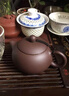 特價清理宜興紫砂壺純手工泡茶壺家用功夫茶具套裝龍血砂西施石瓢 球孔西施紫泥 200ml 曬單實拍圖