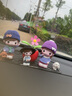 風(fēng)云志新款可愛(ài)搖頭公仔女創(chuàng  )意車(chē)上四輪車(chē)載中控臺2024車(chē)內裝飾汽車(chē)擺件 【一家三口】+男寶+太陽(yáng)花+墊 曬單實(shí)拍圖
