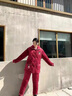 雅鹿冬季睡衣女三層夾棉加厚加絨珊瑚絨中老年人媽媽秋冬款家居服套裝 902枚紫色 超厚加厚加絨 L 【80-100斤】 曬單實(shí)拍圖