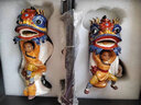 翊珗（YIXIAN）醒獅擺件一對佛山舞獅裝飾品陶瓷器非遺手工藝品高端商務(wù)禮品定制 小號黑彩禮盒裝【贈精美底座】 曬單實(shí)拍圖