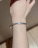 中國黃金（CHINA GOLD）銀手鐲女99足銀圓肚推拉光面素圈手鐲七夕情人節(jié)禮物送女友老婆 圓肚推拉手鐲15±1g甄選禮盒】 曬單實(shí)拍圖