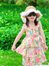 拙拙豬女童沙灘吊帶裙夏季2025新款兒童公主裙小女孩寶寶洋氣蛋糕連衣裙 花色 120 碼適合身高105-115厘米 曬單實(shí)拍圖