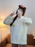 妃奧絨學(xué)院風(fēng)polo領(lǐng)可愛甜美毛衣女秋冬內(nèi)搭針織衫2024新款冬季軟糯上衣 米白色 均碼【建議80-135斤】 曬單實(shí)拍圖