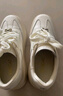 接吻貓KISSCAT女鞋趙昭儀/秦嵐同款8cm內增高太妃糖厚底德訓運動(dòng)小白鞋 椰奶白 37 (235mm) 曬單實(shí)拍圖