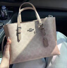 蔻馳（COACH）【品牌直供】女士MOLLIE25中號手提單肩托特包米色 C4250 曬單實(shí)拍圖