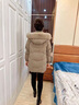 雪中飛中老年羽絨服女中長(cháng)款連帽狐貍毛領(lǐng)羽絨衣2025冬季加厚媽媽裝外套 駝色 2XL 175 建議105-120斤 曬單實(shí)拍圖