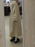 UR秋季新款女裝經(jīng)典氣質(zhì)廓形系帶收腰長(cháng)款風(fēng)衣UWG150110+ 卡其 M 曬單實(shí)拍圖