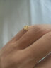 中鑫珠寶亮晶晶四葉草黃金戒指女5G工藝足金戒指送女友金首飾生日送禮 2.55g 曬單實(shí)拍圖