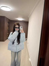 燦圖韓系小香風立領棉服女裝冬季新款羽面包絨服小個子加厚棉衣外套 藍色 M 曬單實拍圖