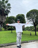 JDZHL美式扎染休閑褲子男美式高街時(shí)尚抽繩闊腿褲寬松顯瘦直筒大碼長(cháng)褲 白色 XL （建議130-150斤） 曬單實(shí)拍圖