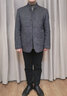 皮爾卡丹（pierre cardin）羊毛呢外套男秋冬季中年商務(wù)立領(lǐng)夾克男休閑潮流羊毛絨外套爸爸裝 深灰 XL (140-160斤) 曬單實拍圖