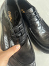 金利來(lái)（Goldlion）男鞋厚底增高商務(wù)正裝皮鞋男士系帶手抓紋大頭皮鞋男冬季加絨棉鞋 黑色 39 比標準碼皮鞋偏大一碼 曬單實(shí)拍圖