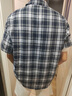 至唯薄款格子短袖襯衫男款夏季潮牌復古輕薄外套大碼寬松翻領(lǐng)休閑襯衣 DSA007-C2175藏青格 XL【推薦125-145斤】 曬單實(shí)拍圖