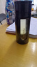 富光凱澤塑玻杯商務(wù)泡茶杯雙層茶水分離玻璃杯子帶提環(huán)便攜水杯 黑色 400ml 曬單實(shí)拍圖