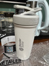 Blender Bottle Strada蛋白粉不銹鋼搖搖杯攪拌球便攜運動(dòng)水杯健身水壺奶昔杯 24oz不銹鋼-層云白710ml 曬單實(shí)拍圖