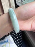 中國黃金（CHINA GOLD）翡翠手鐲淺綠飄花玉手鐲女款翠玉鐲子送老婆女友生日新年禮物 圈號58 曬單實(shí)拍圖