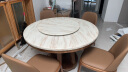 采薇 【现货速发】 大理石餐桌椅组合实木大圆餐桌家用现代简约岩板桌 1.2米餐桌(带转盘)+4张餐椅 实拍图