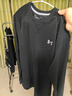 安德瑪（UNDERARMOUR）春秋DFO男子圓領(lǐng)運動(dòng)休閑長(cháng)袖T恤1302355 黑色001 L 曬單實(shí)拍圖