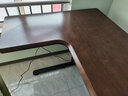 實(shí)木電動(dòng)升降桌電腦桌書(shū)桌學(xué)生家用辦公桌電競桌可升降桌子工作臺 左轉角/T腿胡桃色實(shí)木臺面 160*110cm【升級雙電機】 曬單實(shí)拍圖